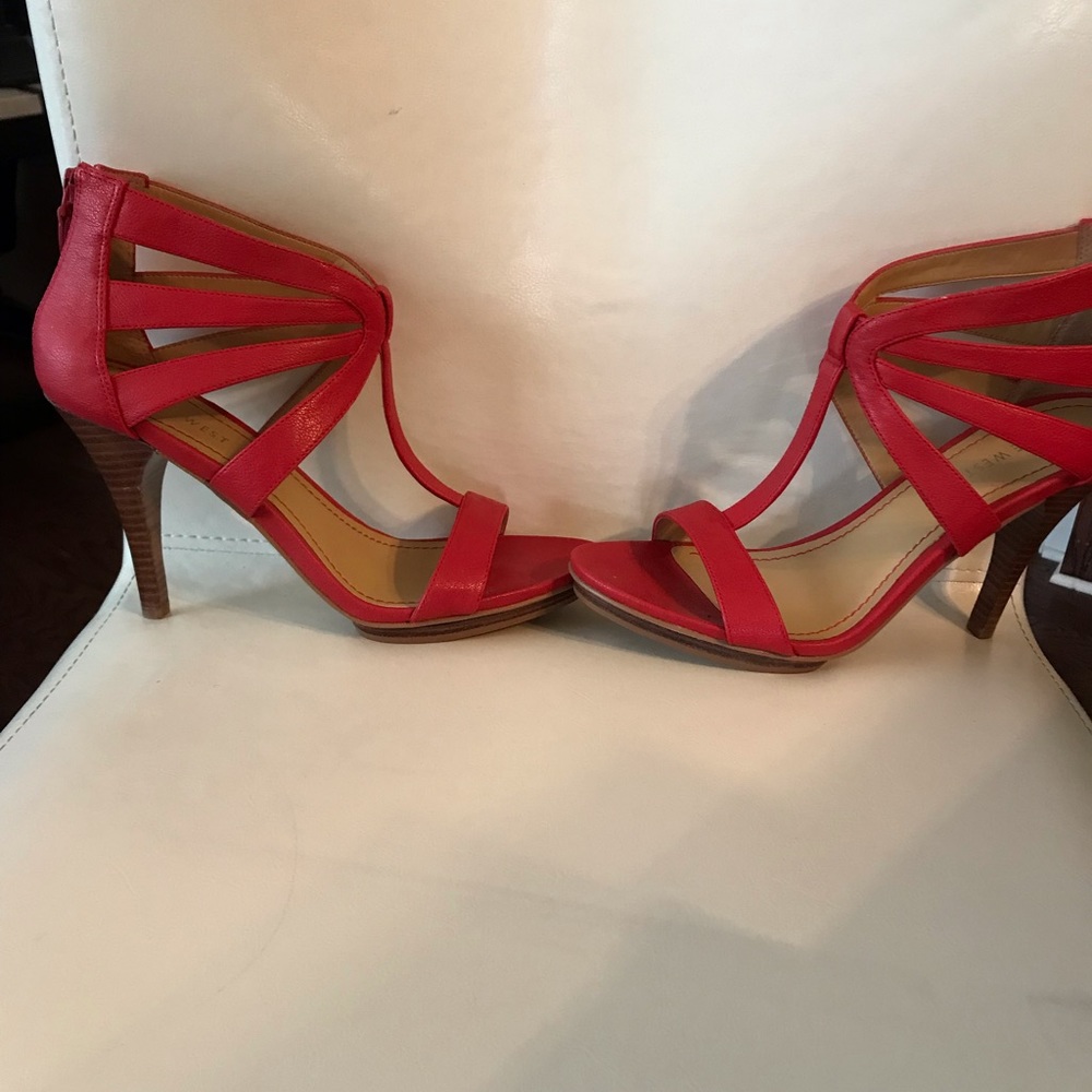 Red Nine West Sandals